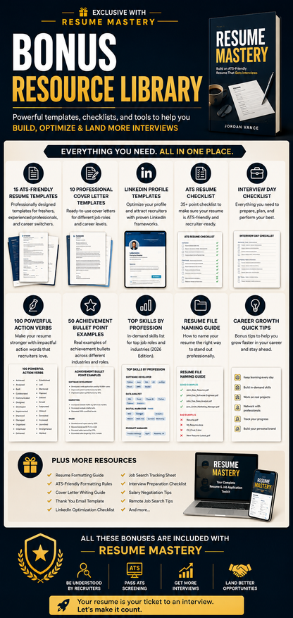 Resume Mastery by Jordan Vance